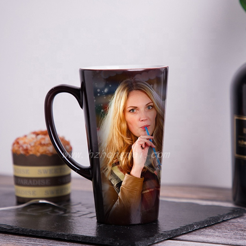 Custom Heat Sensitive 17oz Color Changing Magic Ceramic Coffee Cup Sublimation Mugs For Sale