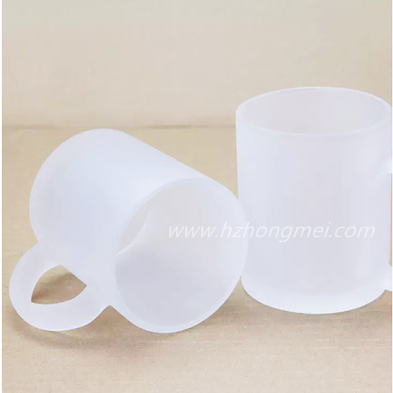 RTS 11oz Personalized Thermal Transfer Printing Matte Glass Sublimation Blank Coffee Beer Mugs Sublimation Mugs Supplier