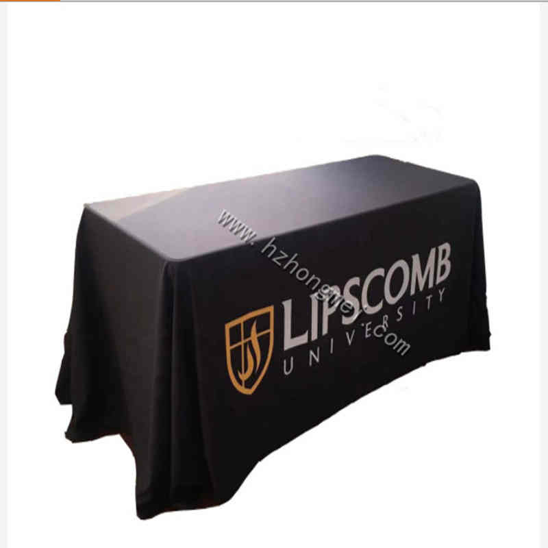 Cheap Price Custom Size And Logo Fabric Table Cloth Commercial Spandex Table Cover For Trade Show
