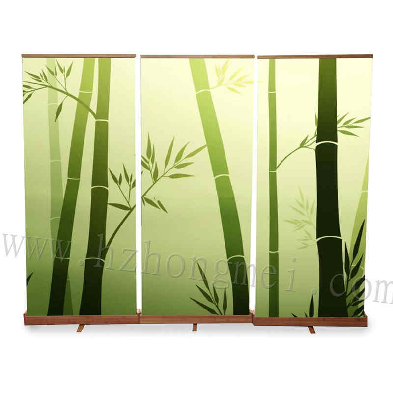 Factory for Advertising Bamboo Roll Up Banner Stand Display Roller Banner