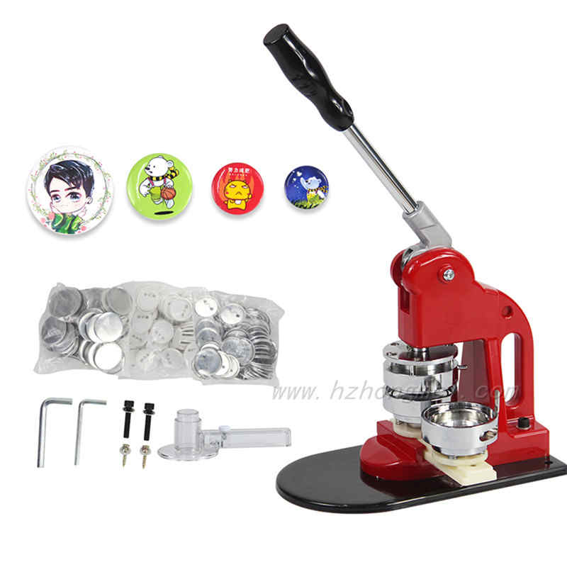 44mm 58mm 75mm Manual Pin Badge Maker Button Making Machine for school Rope Tile