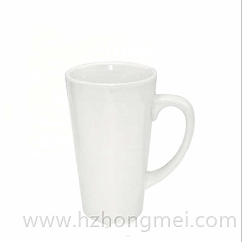 MugFavor oversized coffee mug17oz Latte Heated White Coated Sublimation Ceramic Coffee Mug Printing Cone shape MW17