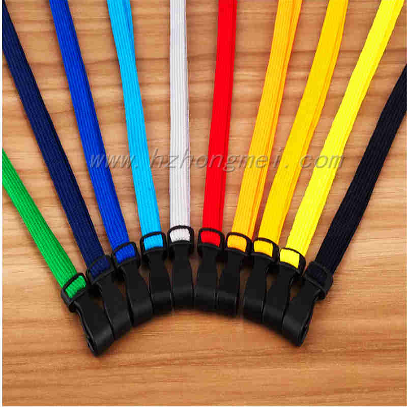 1.0cm tube lanyard with safety button with multi-color for card holder