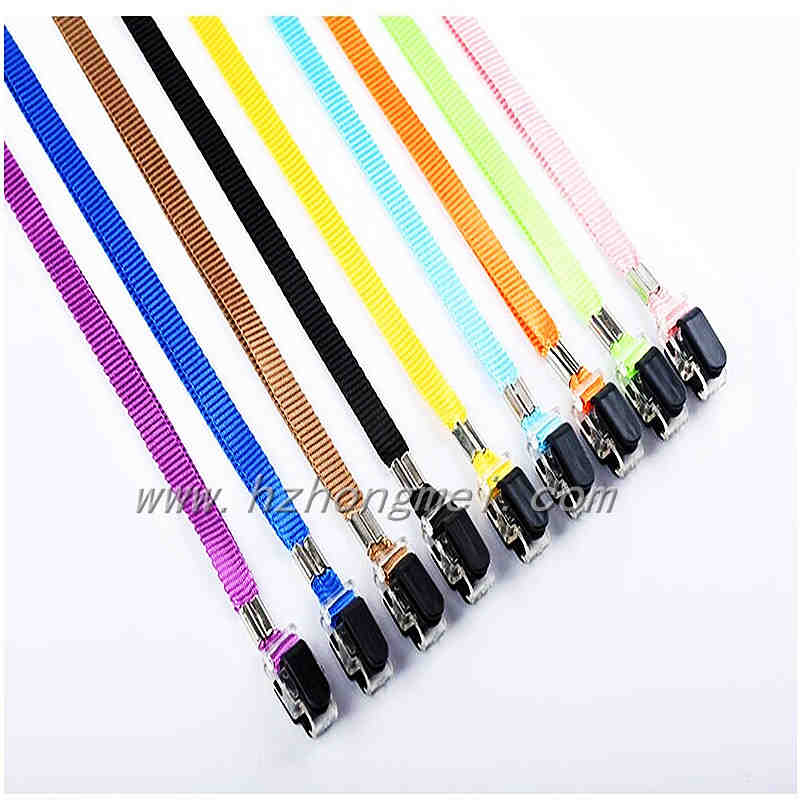 Metal clip cotton material 450mm*10mm lanyard neck straps for office or student