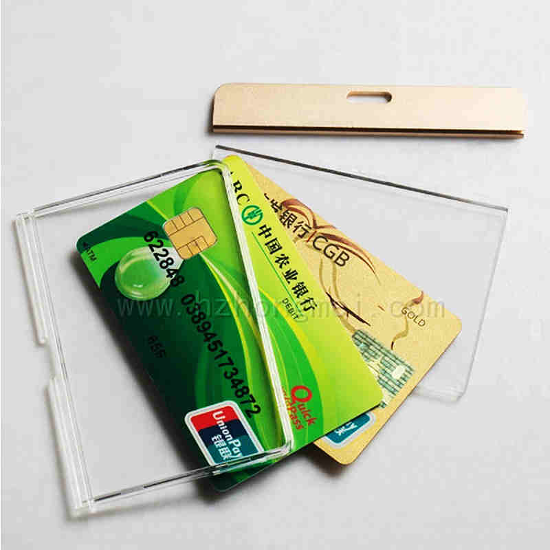 high quality metal aluminum ID/IC card holder rfid card holder for meeting office hotel visitor in size 54x86mm
