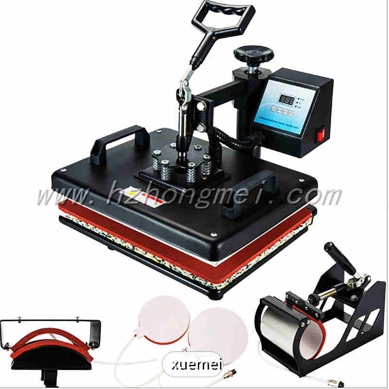 5 in 1sublimation heat press printing machine on clothes