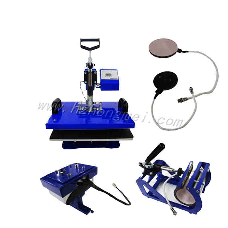 Manual heat press t shirt press 8 in 1 industrial machine for stamping machine Heat transfer printing