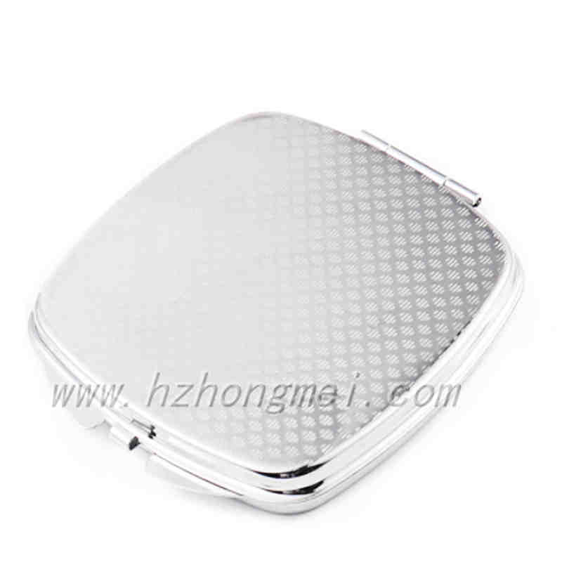 Makeup Small Mirror Sublimation Rounded Shape Compact Mirror