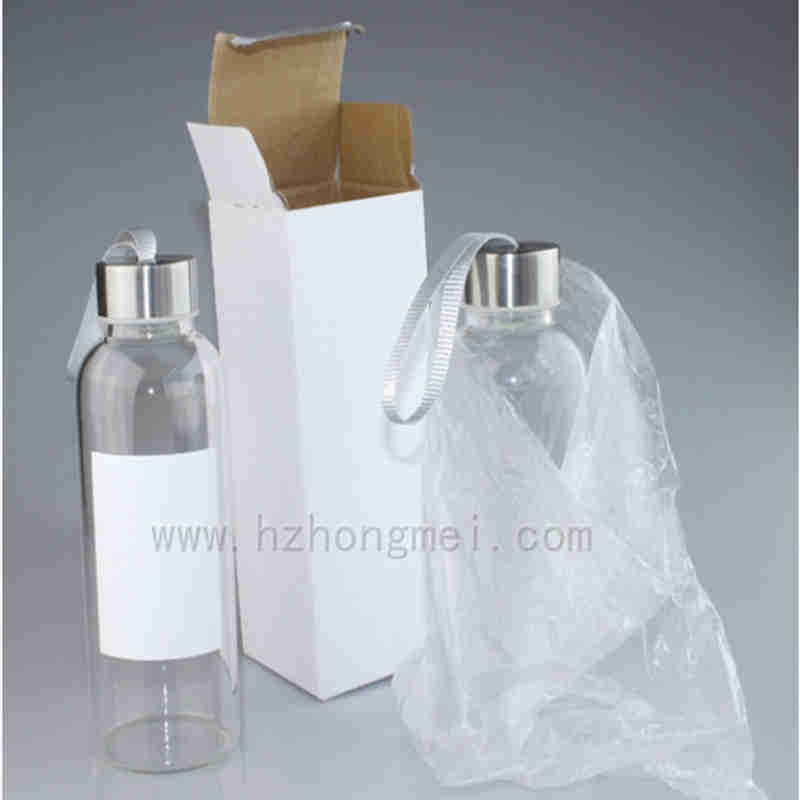 420ml Sublimation Glass Bottle With White Patch