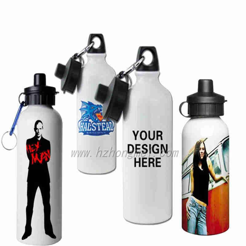 Custom 400ml Best Wholesale Sublimation White Aluminum Running Sports Water Bottles (BLH2-2)