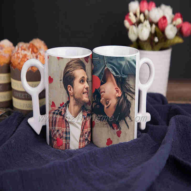 Wholesale 11oz Personalized Sublimation Ceramic Couple Love Coffee Mug B1QL