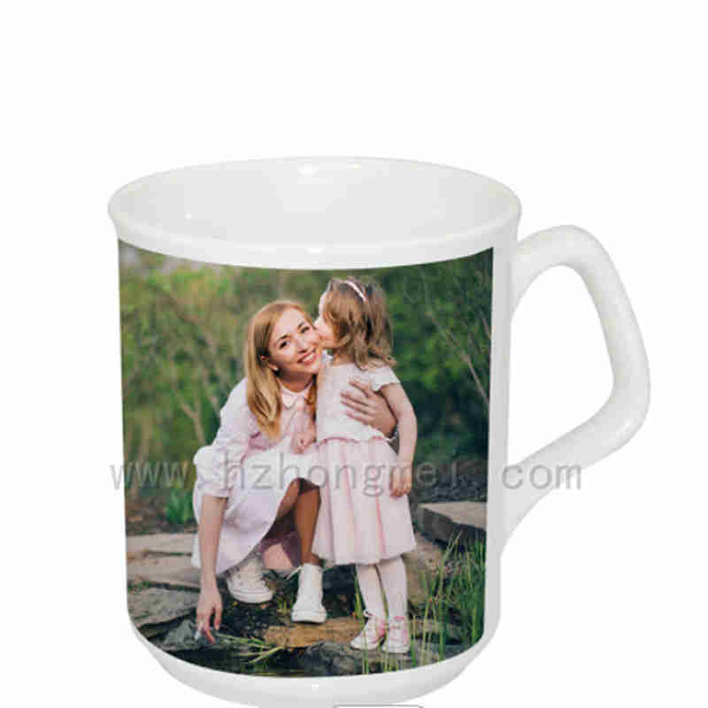 JS Coatings Personalized Custom Sublimation 9oz Blank Coated Coffee Mug With Special Handle B501