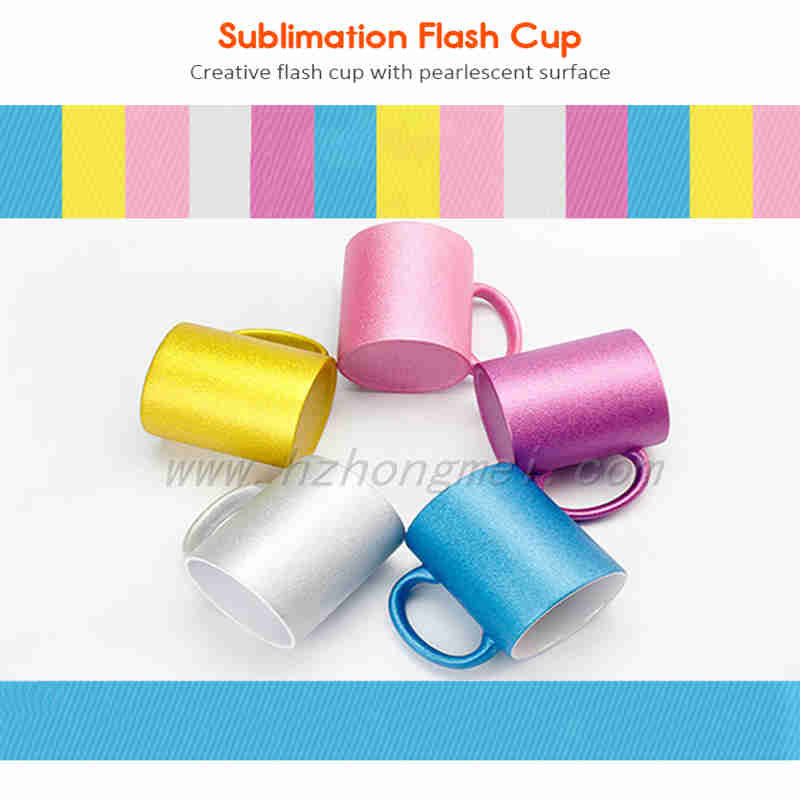 11OZ pearl electroplated colorful sublimation coffee mug