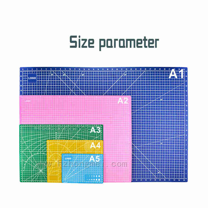 Customized A0 A1 A2 A3 A4 A5 3 layers plastic pvc self healing cutting mat 12